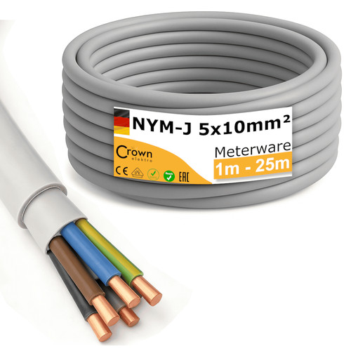 Nym kabel 5x10mm meterware - nym,